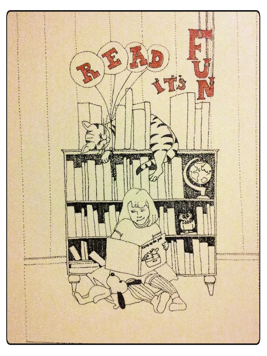 Deze tekening is voor Eva, zij doet niets liever dan schrijven en lezen.