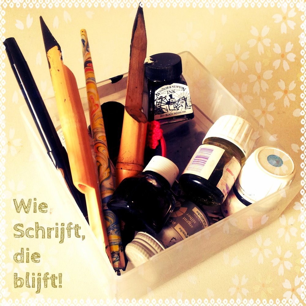 Wie schrijft, die blijft!